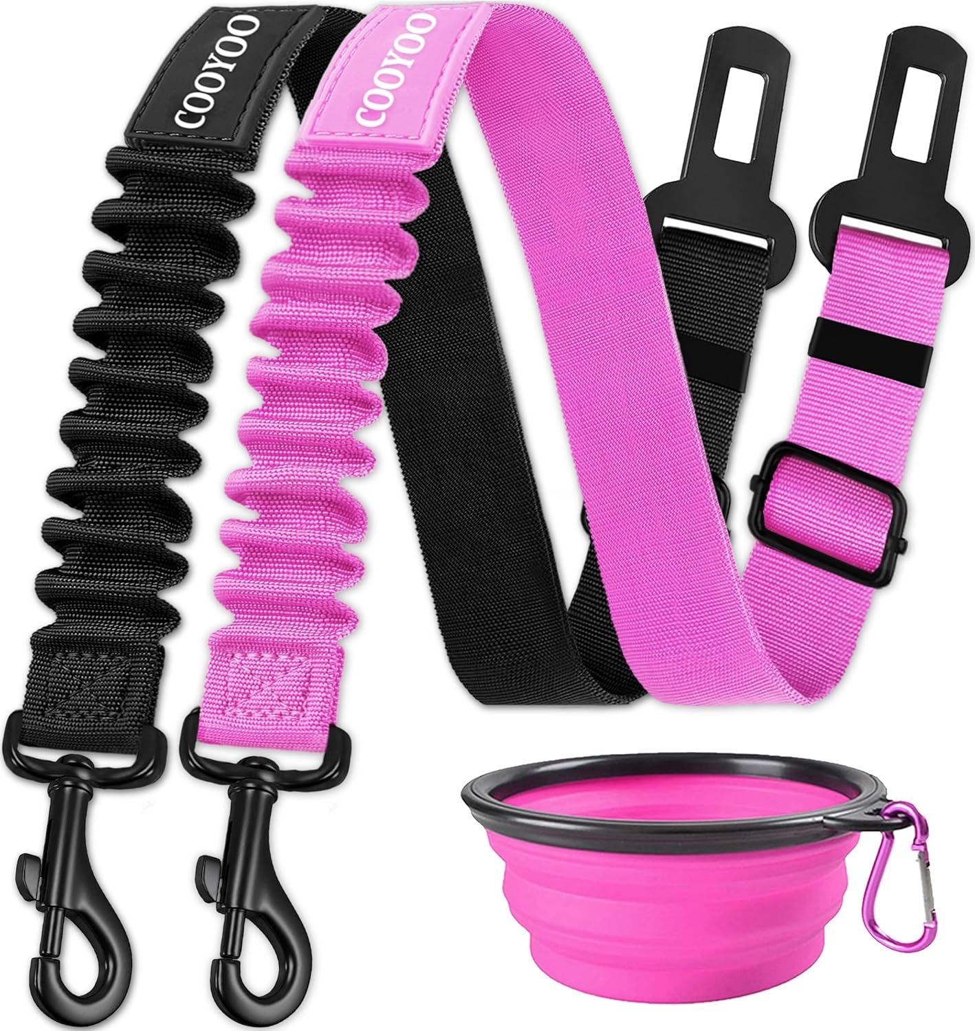3-in-1 Dog Car Safety Travel Kit – Retractable Seat Belt & Foldable Water Bowl | UK Law Compliant