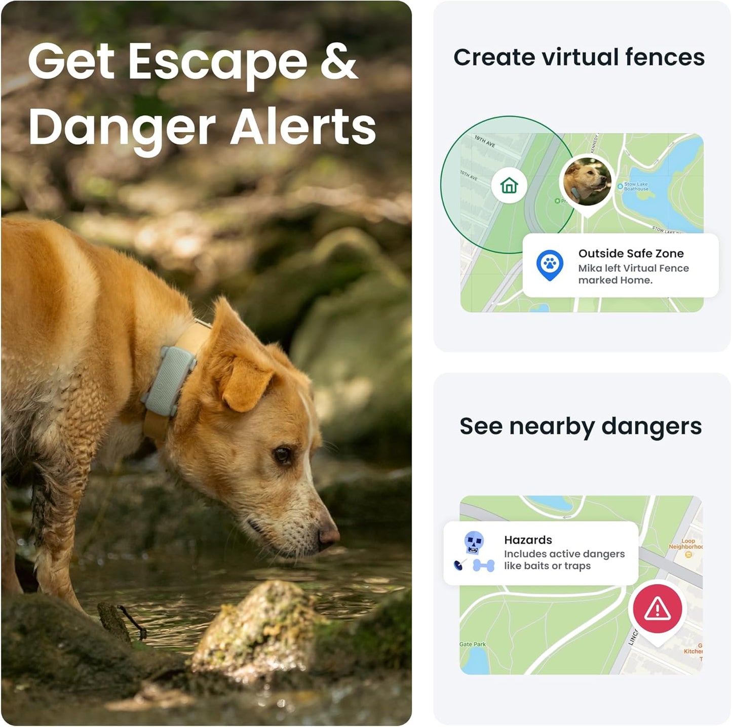 Smart GPS Dog Tracker – Real-Time Location, Escape Alerts & Activity Monitoring