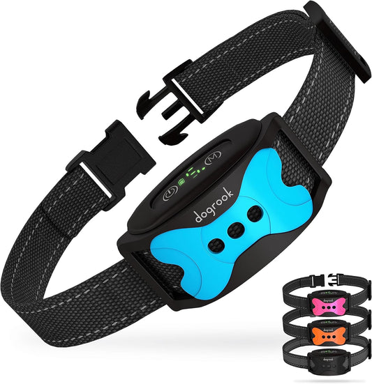 Dog Bark Collar - Rechargeable Smart anti Barking Collar for Dogs - Waterproof No Shock Bark Collar for Small/Medium/Large Dogs - anti Bark Collar for Dogs with 5 Sensitivity Levels